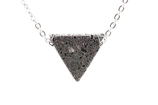 triangle lava bead diffuser necklace