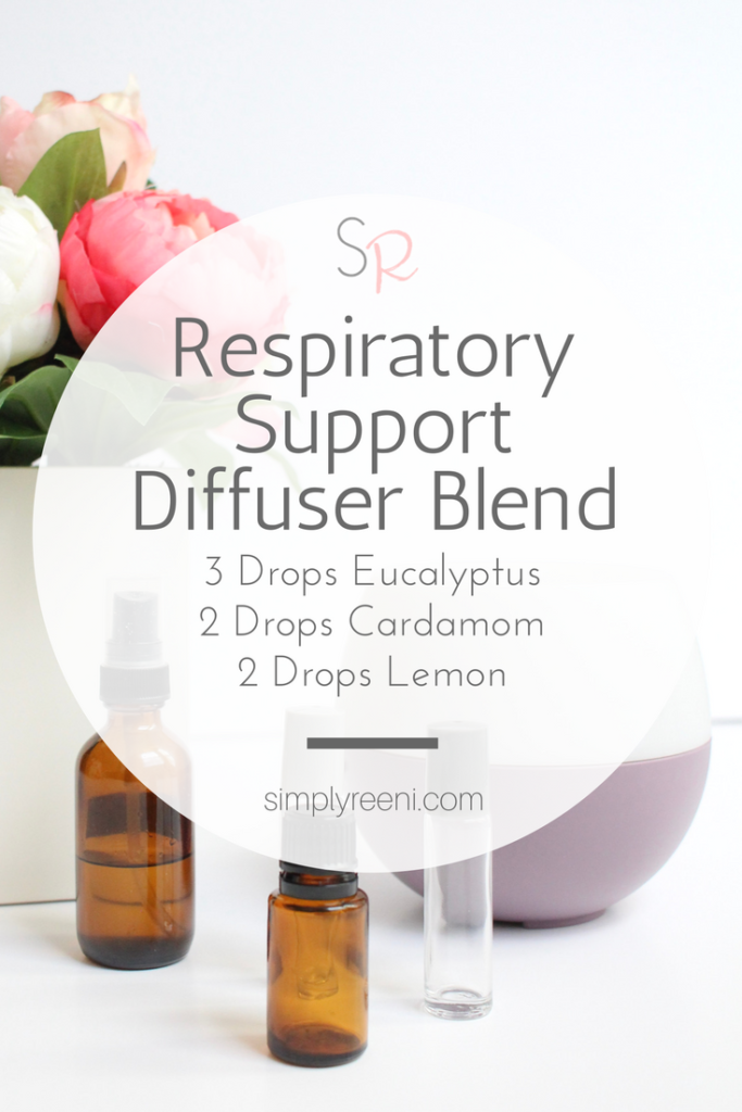 Are you looking for safe and effective natural respiratory support? Here is a great respiratory support essential oil diffuser blend to use during this time! It also has some other therapeutic benefits as well! Click to read more or pin for later! // via www.simplyreeni.com