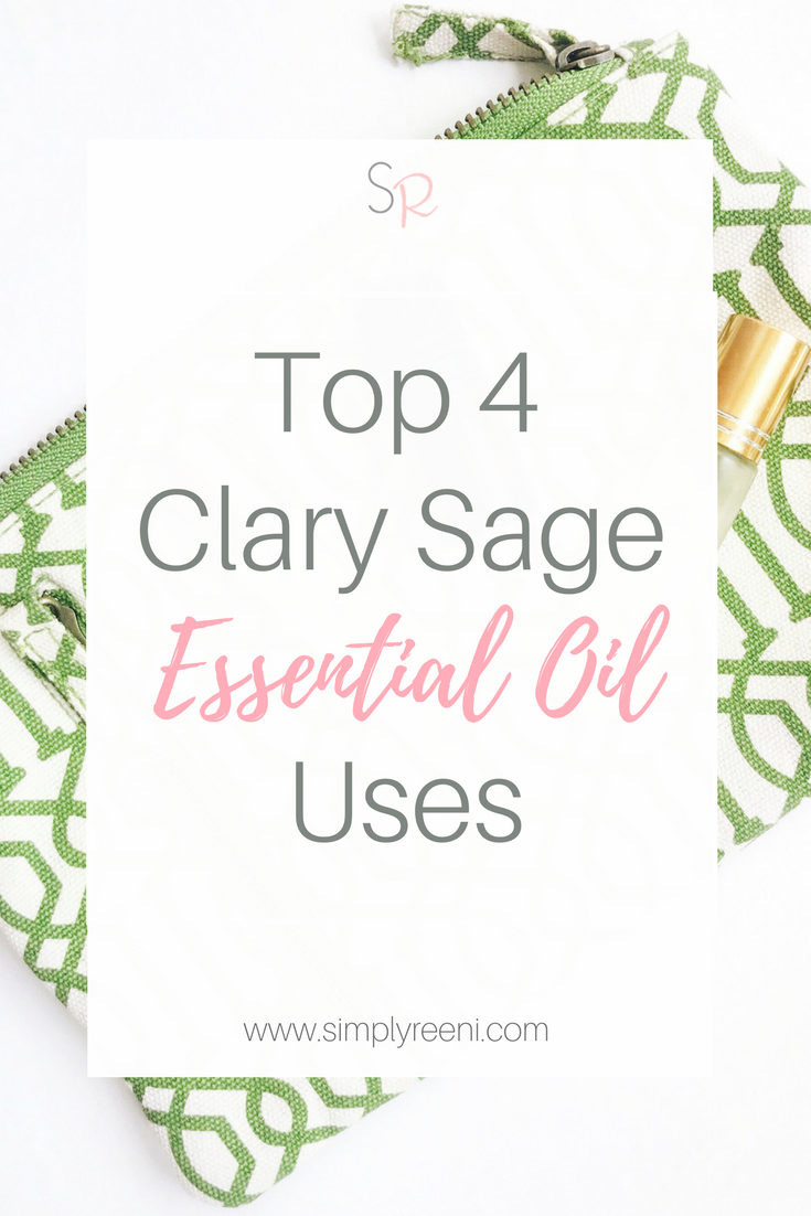 Do you want to learn the best uses of Clary Sage essential oil? Clary Sage offers some great therapeutic benefits especially when helping to support a healthy mood. Here are the top 4 Clary Sage essential oil uses and benefits! Click to read or pin for later! // www.simplyreeni.com