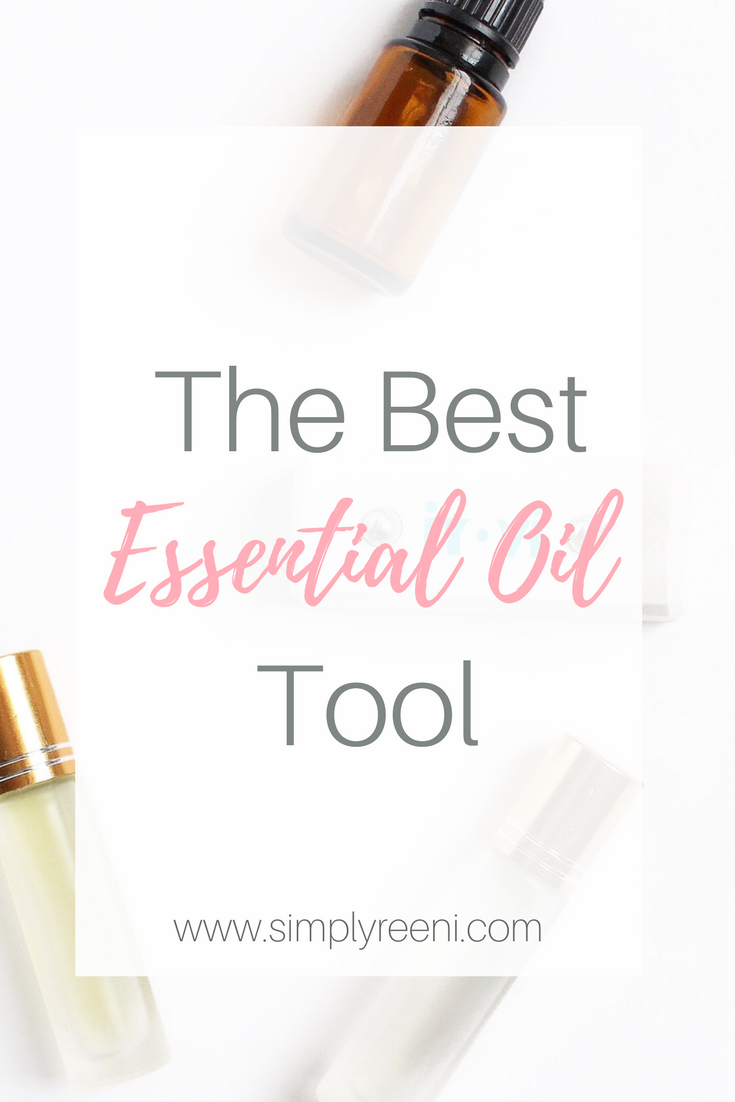 essential oil bottles with text overlay- the best essential oil tool