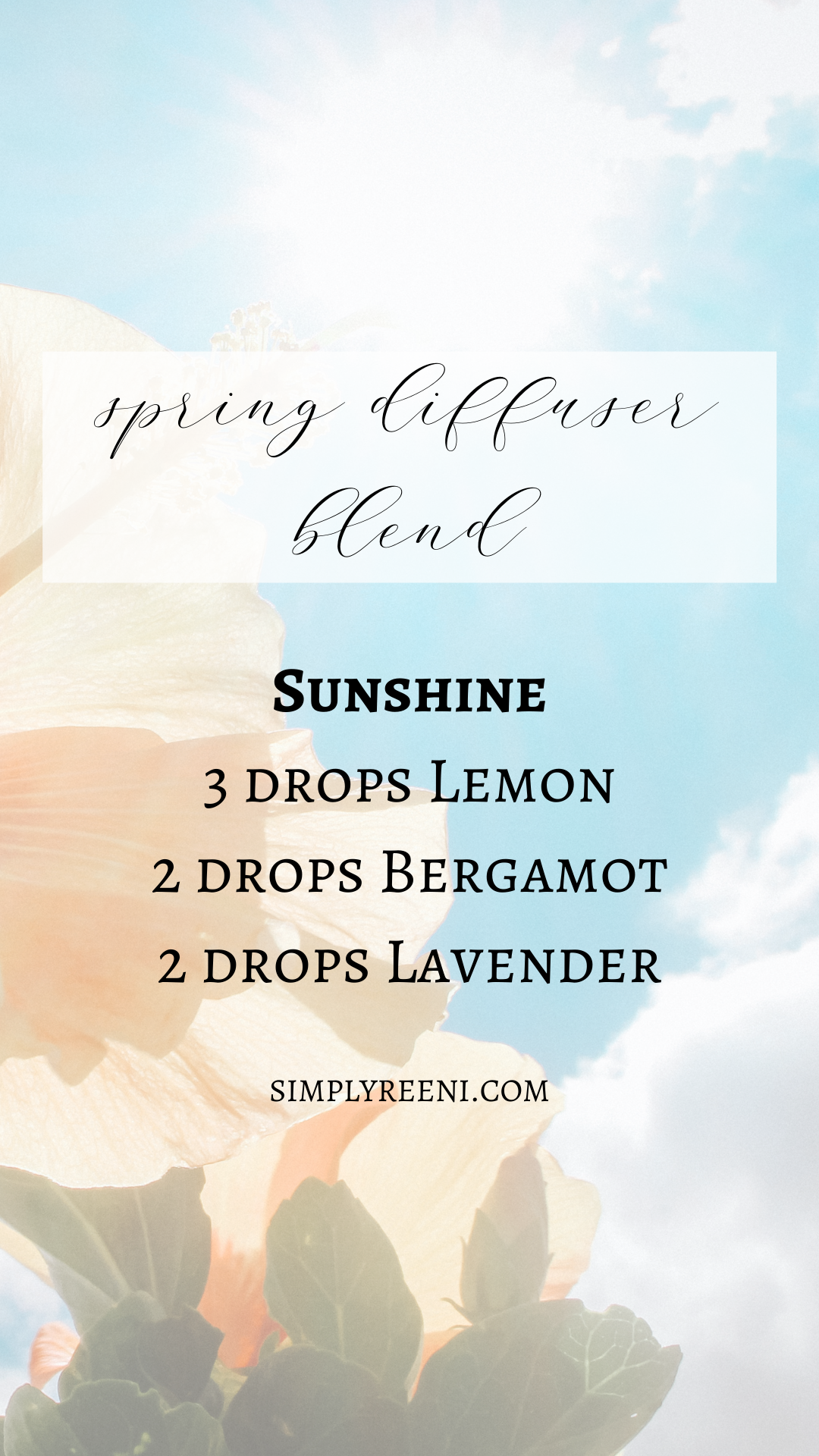 Essential Oil Spring Diffuser Recipes You Can't Live Without - Simply Reeni