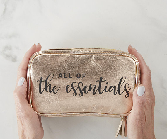 essential oil storage case gold