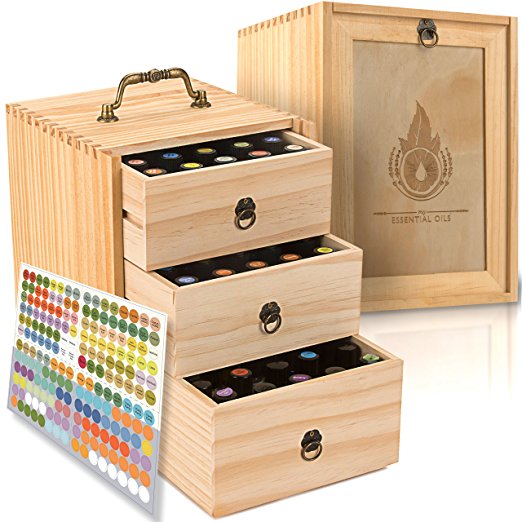 essential oil storage wooden case