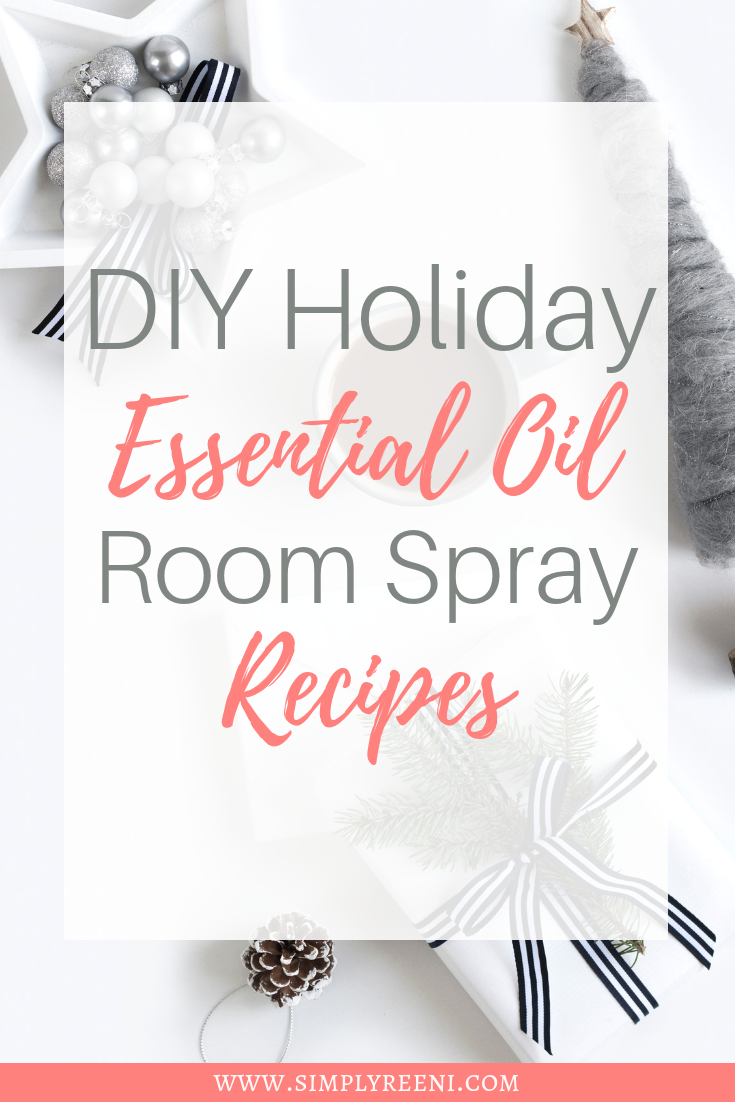 DIY holiday essential oil room spray recipes post
