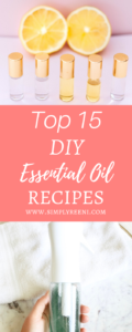 Do you love essential oils and want more DIY recipes? Or maybe you just started cleaning out the toxins from your home and would love to learn how to make DIY essential oil recipes. Here are the top 15 DIY essential oil recipes you can start making today! Get easy DIY essential oil recipes, skin DIY essential oil recipes, spray recipes, diffuser recipes, cleaning recipes, and other natural remedies! Click to read or pin for later! www.simplyreeni.com/top-15-diy-essential-oil-recipes/
