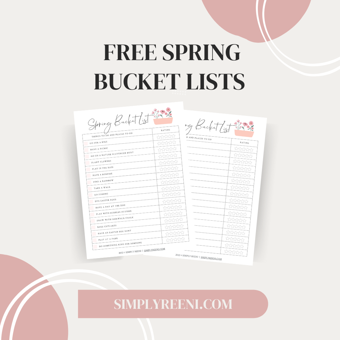 Spring Bucket Lists- Free Printable