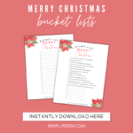 Free Printable- Christmas Bucket Lists