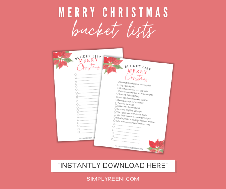 Free Printable- Christmas Bucket Lists