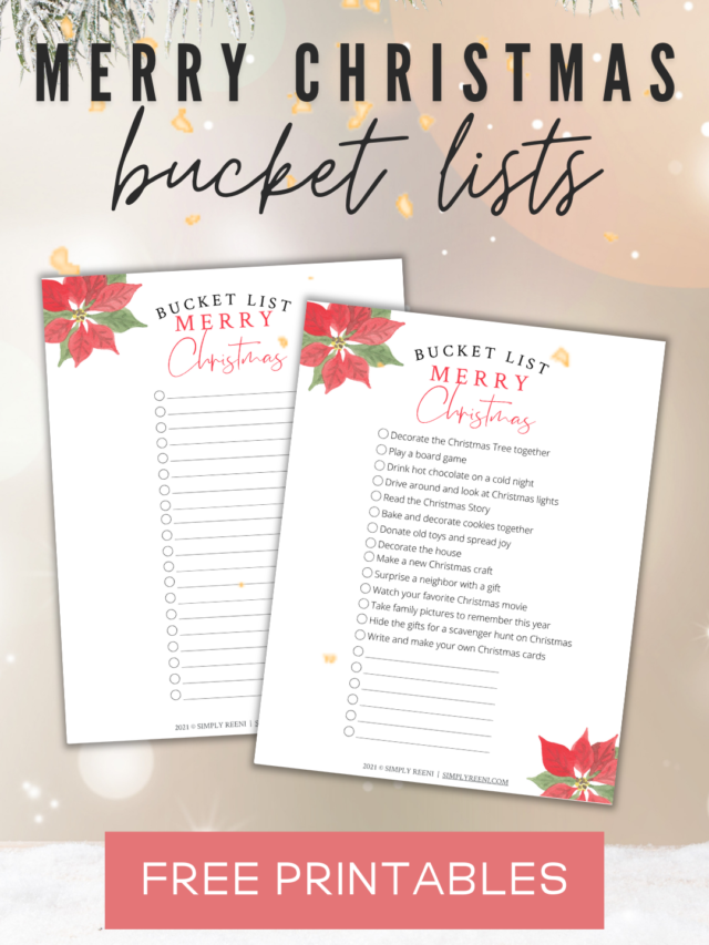 Christmas Bucket Lists- Free Printable